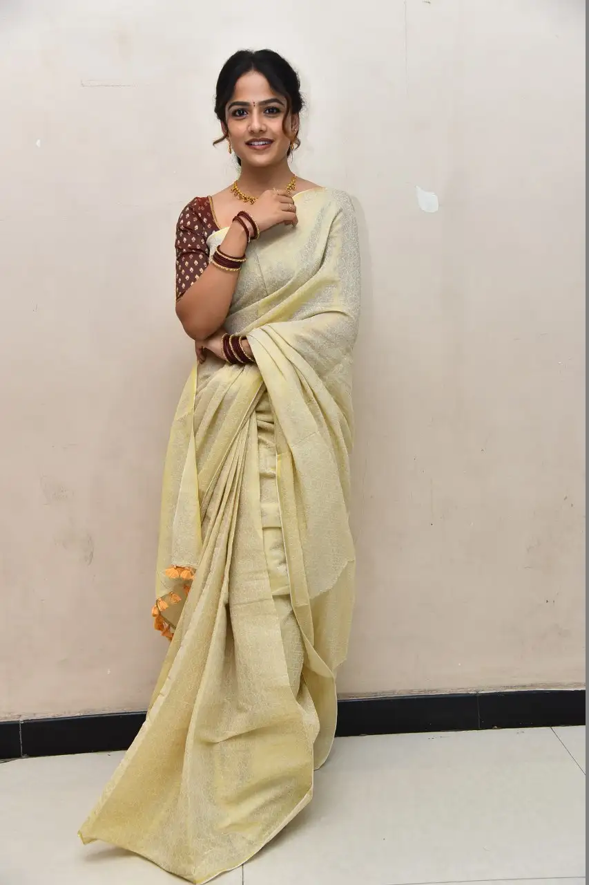 Vaishnavi Chaitanya Smiley Looks in Saree