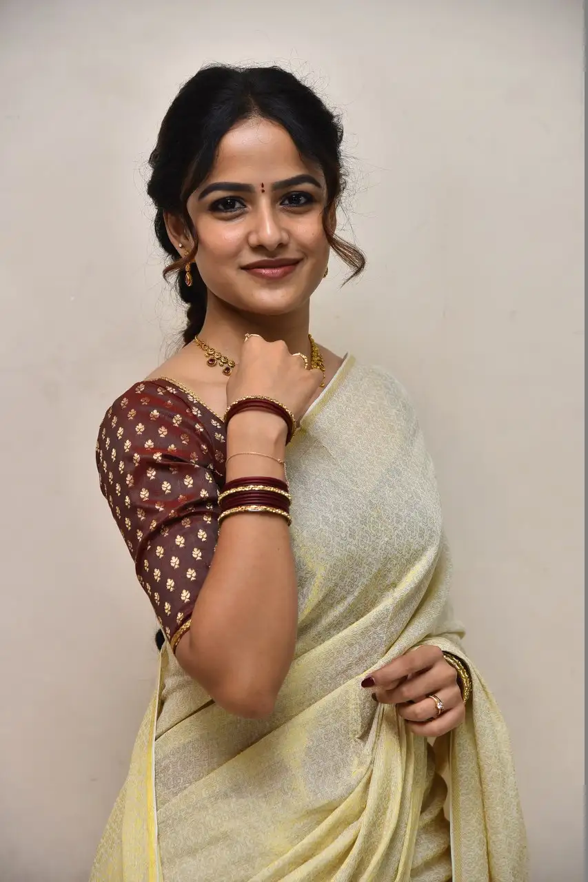 Vaishnavi Chaitanya Smiley Looks in Saree