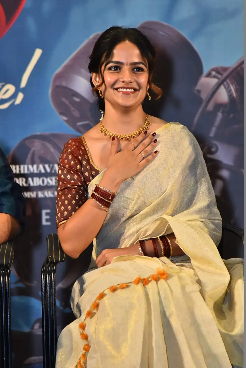 Vaishnavi Chaitanya Smiley Looks in Saree