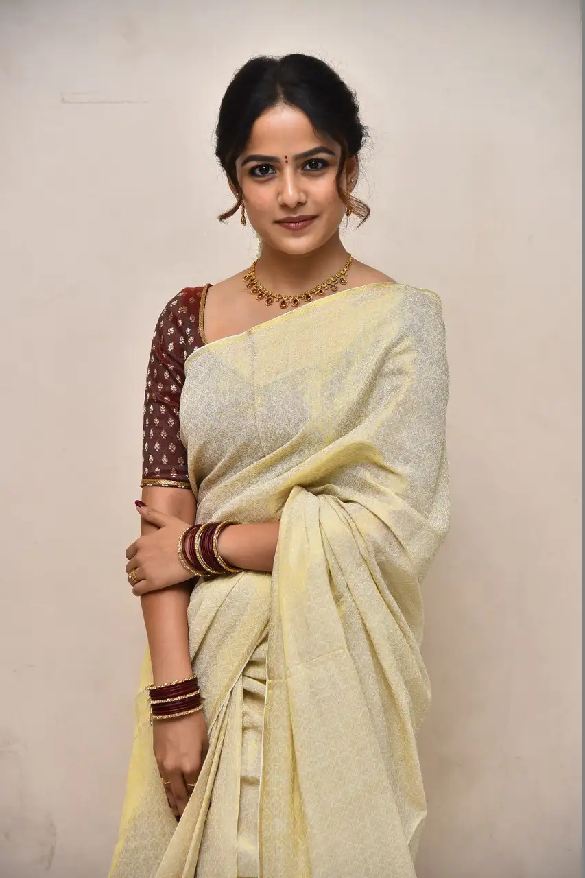 Vaishnavi Chaitanya Smiley Looks in Saree