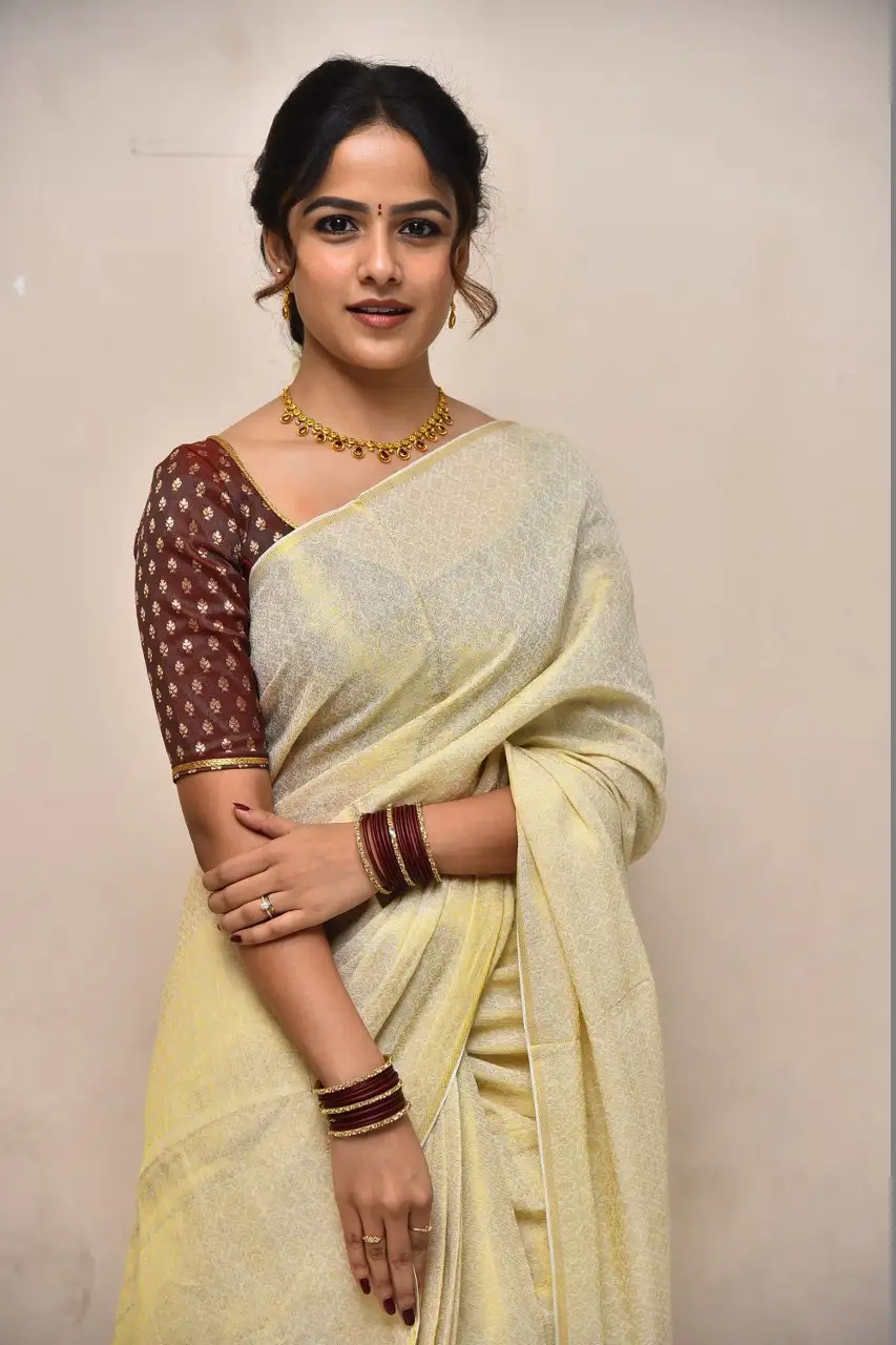 Vaishnavi Chaitanya Smiley Looks in Saree