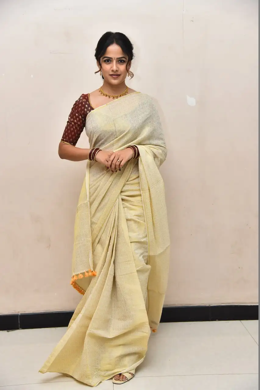 Vaishnavi Chaitanya Smiley Looks in Saree