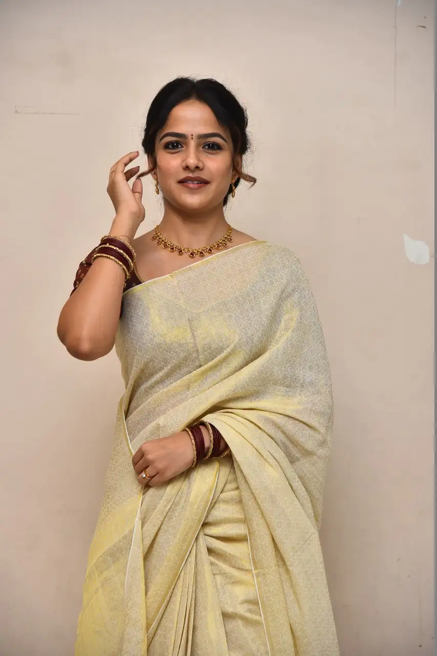 Vaishnavi Chaitanya Smiley Looks in Saree