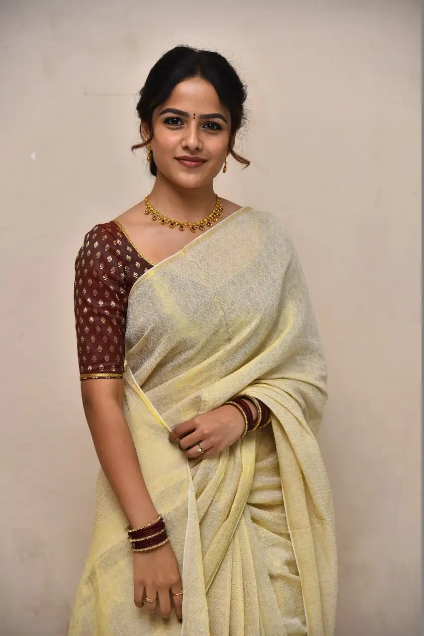 Vaishnavi Chaitanya Smiley Looks in Saree