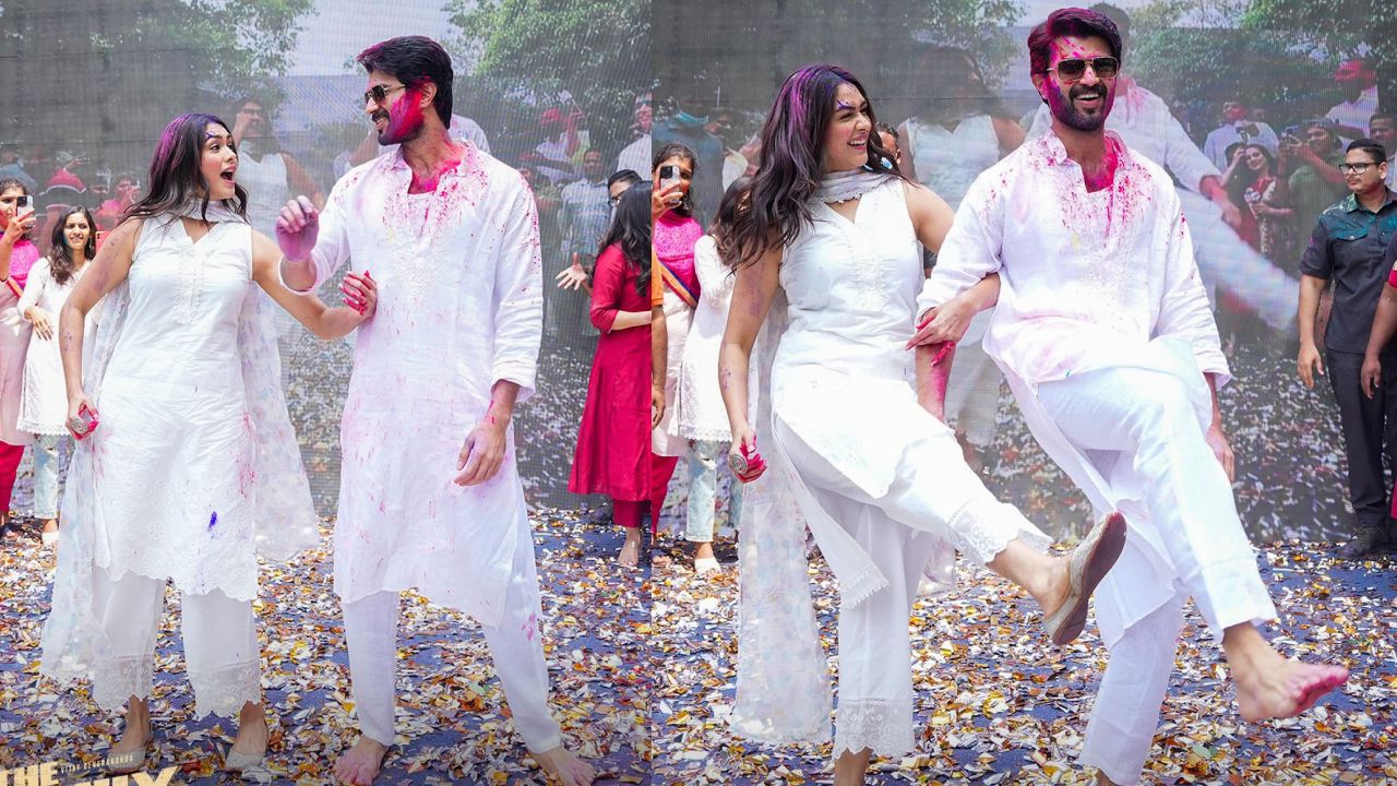 Family Star : ఫ్యాన్స్తో విజయ్, మృణాల్ హోలీ సెలబ్రేషన్స్.. డాన్స్ వీడియో వైరల్.. Family Star : ఫ్యాన్స్తో విజయ్, మృణాల్ హోలీ సెలబ్రేషన్స్.. డాన్స్ వీడియో వైరల్..