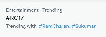 Ram Charan RC 17 goes Trending Movie under Sukumar Direction 