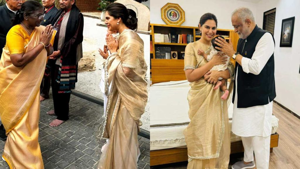 Upasana Meets President Droupadi Murmu Ji with daughter KlinKaara Konidela