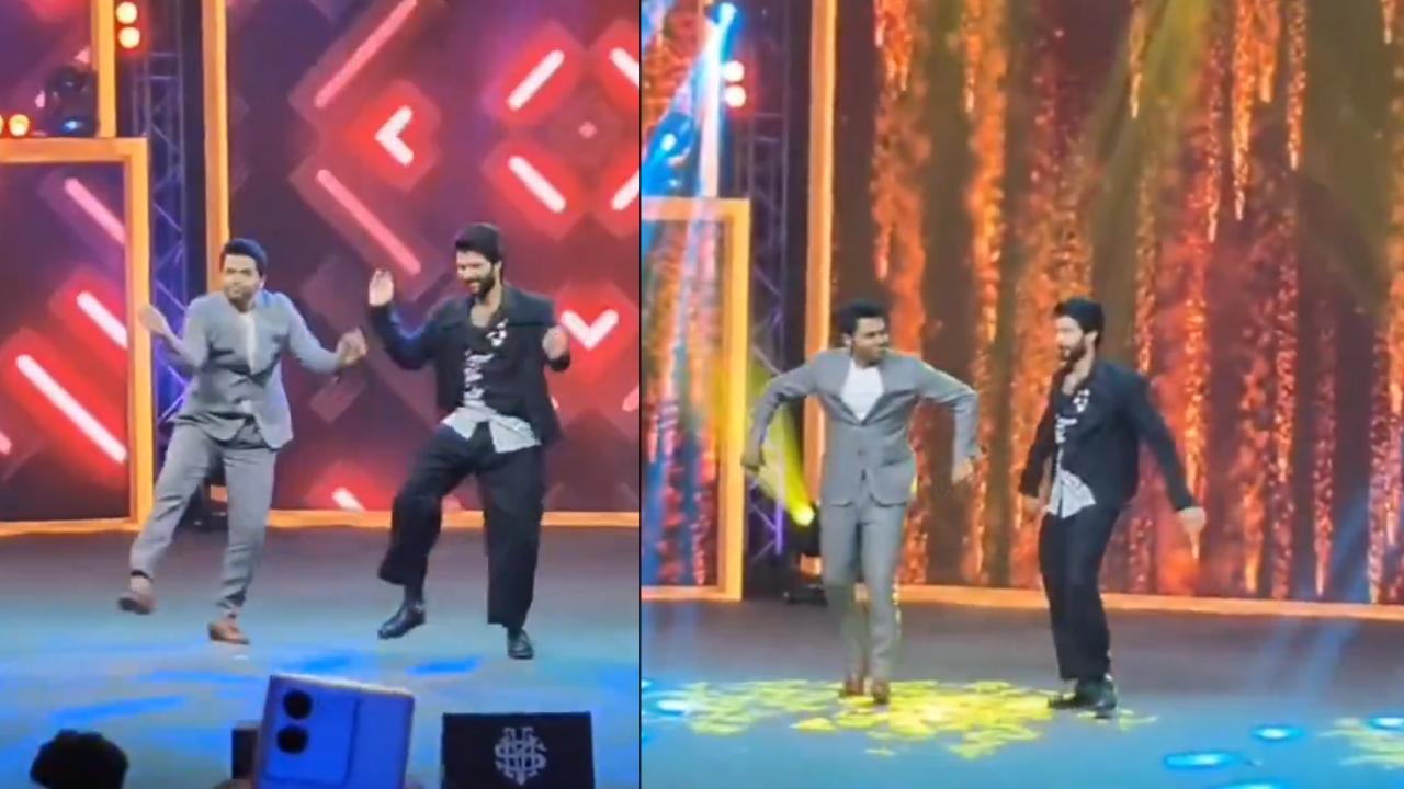 Karthi – Vijay Deverakonda : స్టేజిపై కార్తీ – విజయ్ దేవరకొండ డ్యాన్స్ చూసారా?.. వైరల్ అవుతున్న వీడియో.. Karthi – Vijay Deverakonda : స్టేజిపై కార్తీ – విజయ్ దేవరకొండ డ్యాన్స్ చూసారా?.. వైరల్ అవుతున్న వీడియో..