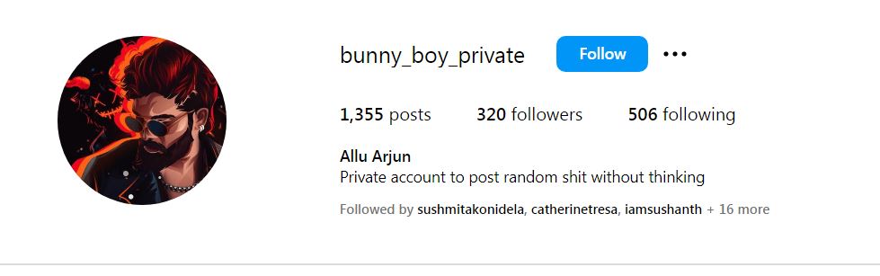 Allu Arjun Maintain Private Instagram Account only For Closed People Upasana Leak that Account 
