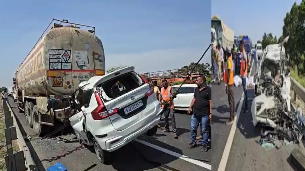 Car Rams Truck On Ahmedabad-Vadodara Expressway several dead
