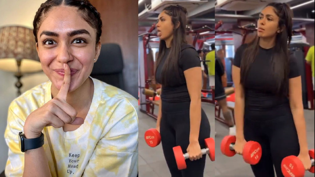 Mrunal Thakur cheating her gym trainer video gone viral