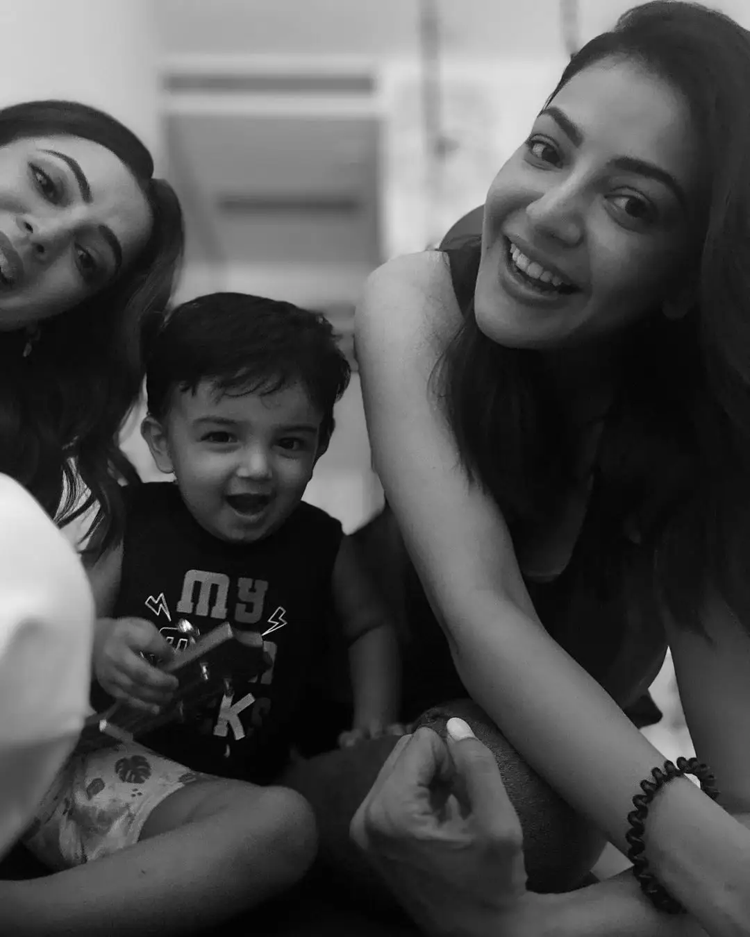 Nisha Aggarwal with Kajal Aggarwal and Her Son Cute Photos
