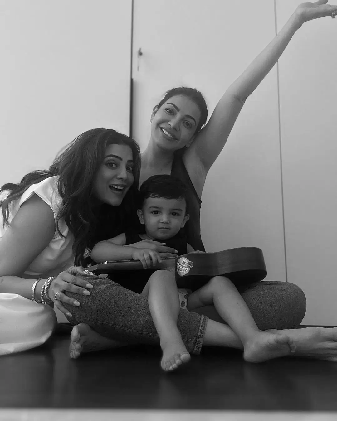 Nisha Aggarwal with Kajal Aggarwal and Her Son Cute Photos