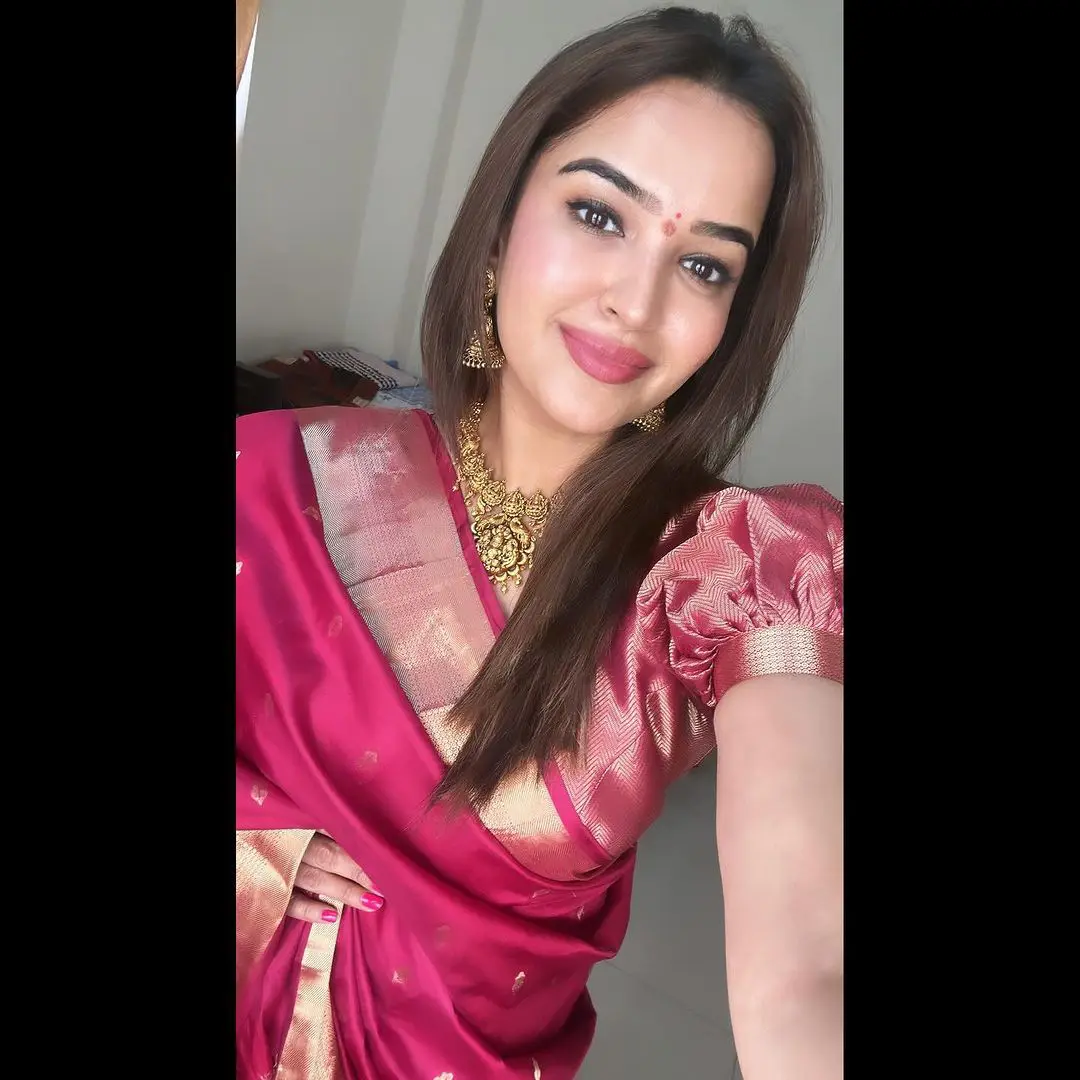 Pujiithaa Ponnada Shines in Silk Saree