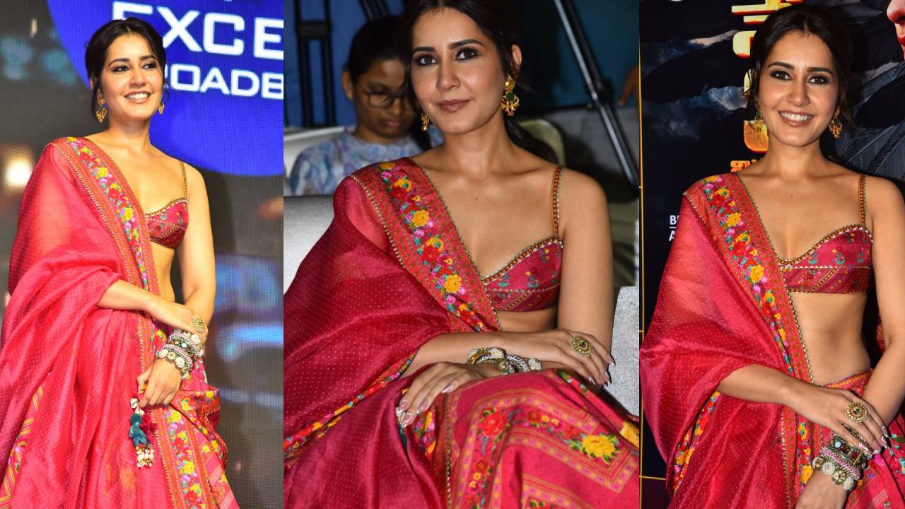 Raashii Khanna : బాక్ ప్రీ రిలీజ్ ఈవెంట్లో అందాలు ఆరబోస్తున్న రాశీఖన్నా..