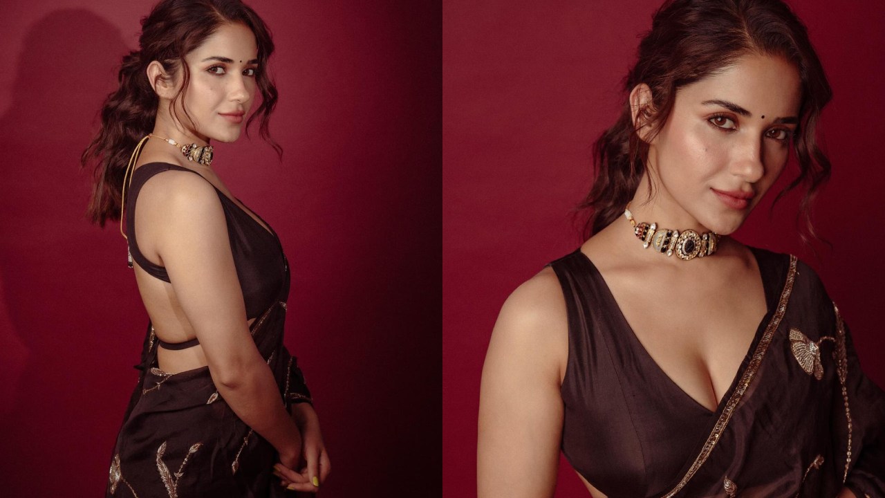 Ruhani Sharma : చీరకట్టులో రుహాణి శర్మ అందాలు..