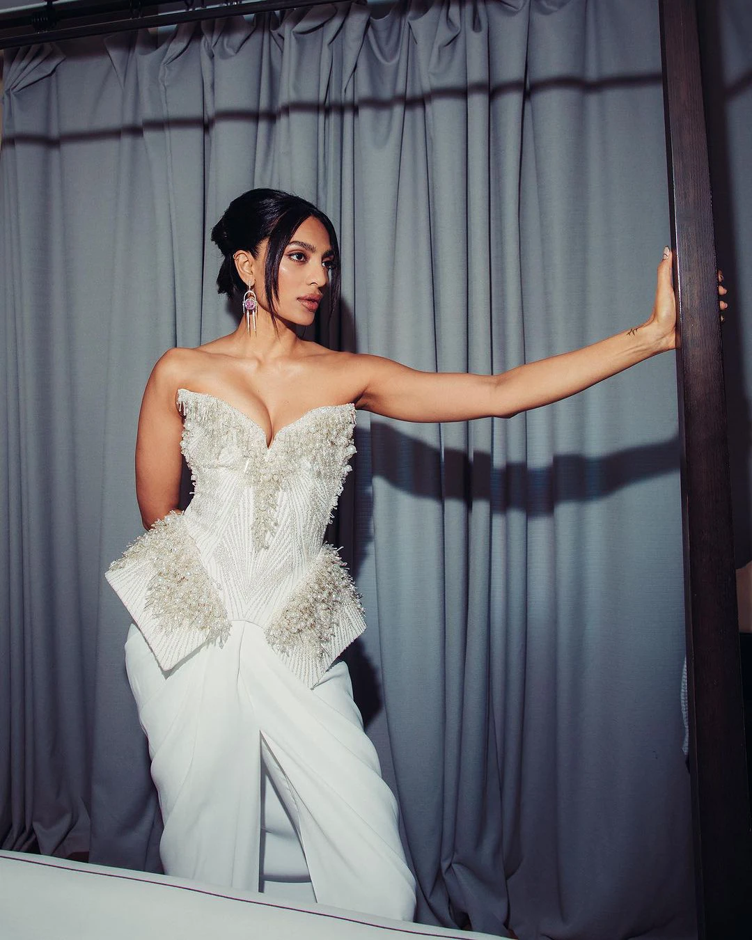 Sobhita Dhulipala Stunning Looks in White Dress at Monkey Man Movie Promotions