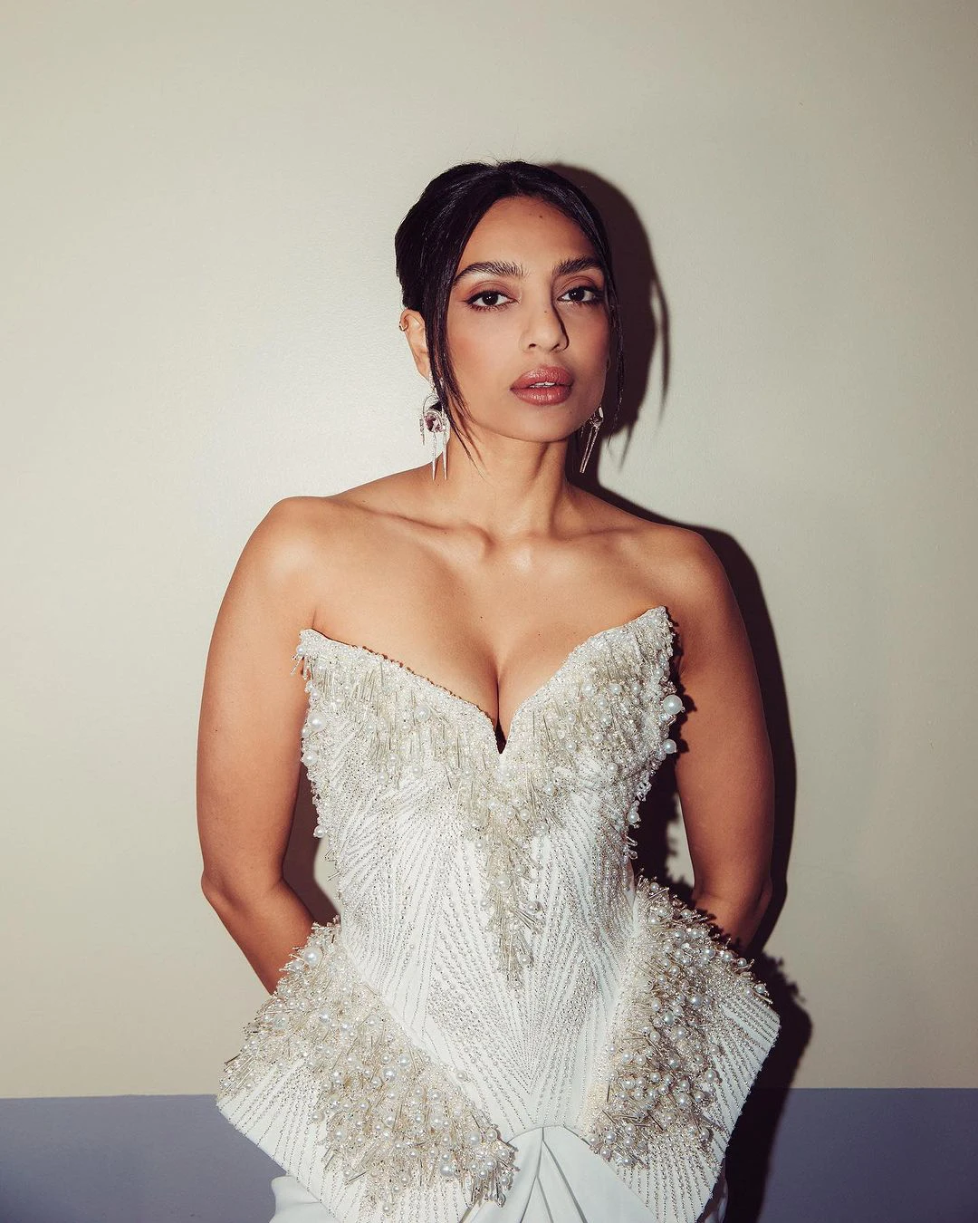 Sobhita Dhulipala Stunning Looks in White Dress at Monkey Man Movie Promotions