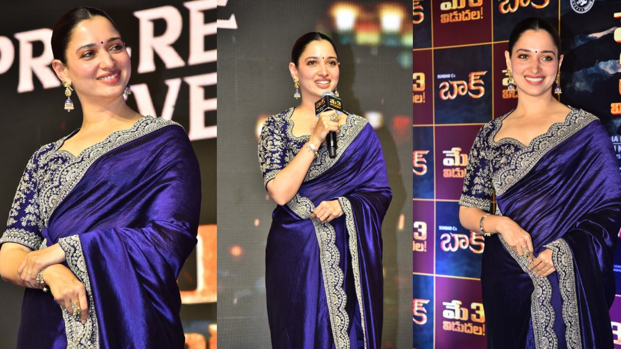 Tamannaah Bhatia : నీలిరంగు చీరలో.. తమన్నా తళుకులు..