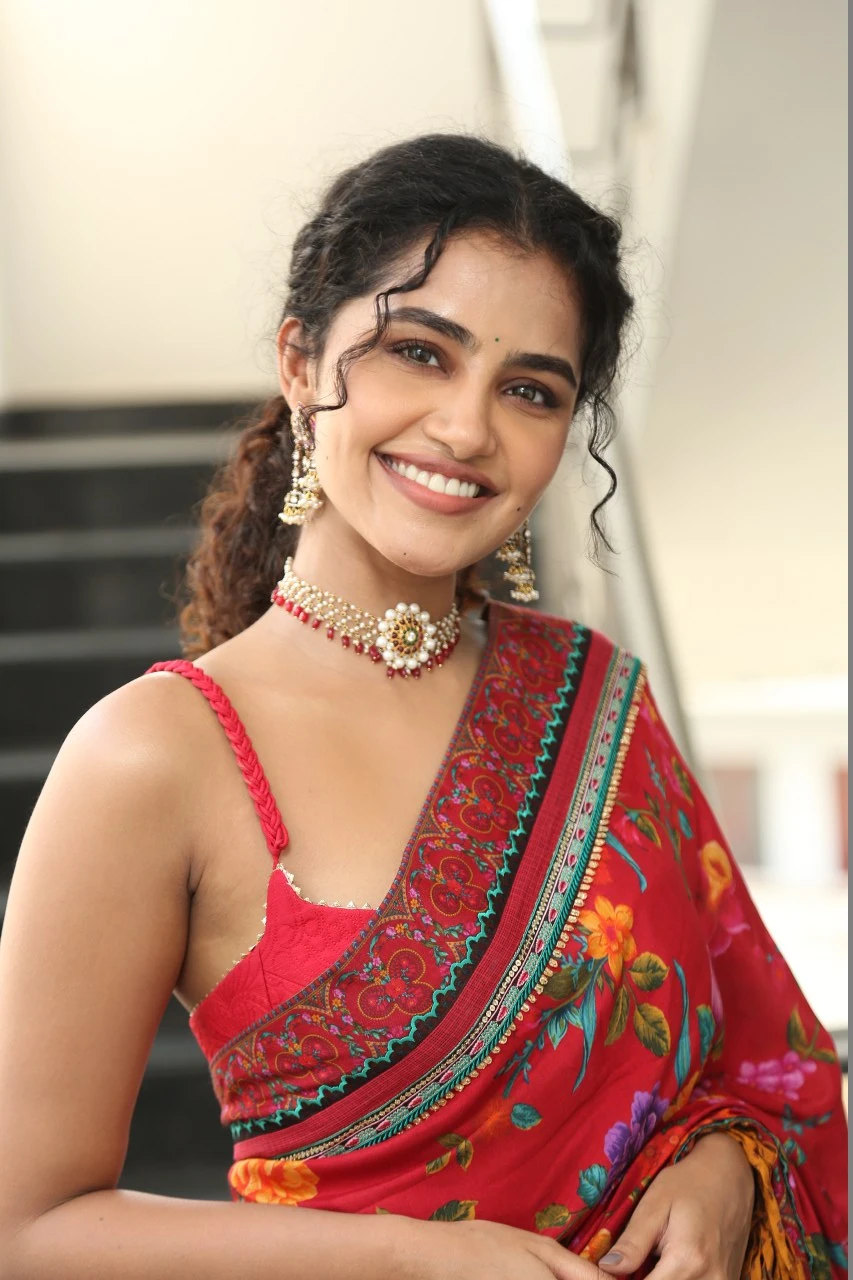 Tilllu Square Actress Anupama Parameswaran Saree Photos