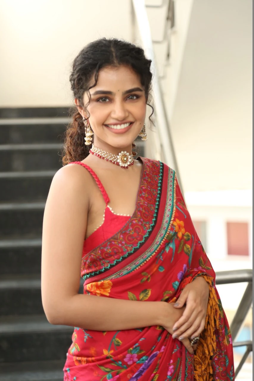 Tilllu Square Actress Anupama Parameswaran Saree Photos
