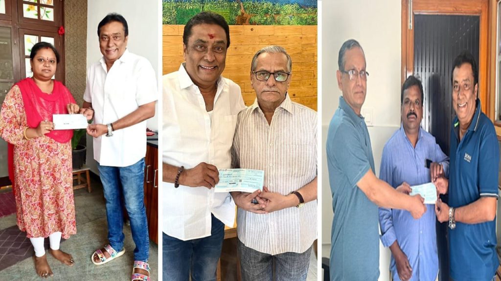 Tollywood actor Kadambari Kiran help to telugu Film workers From Manam Saitham Foundation