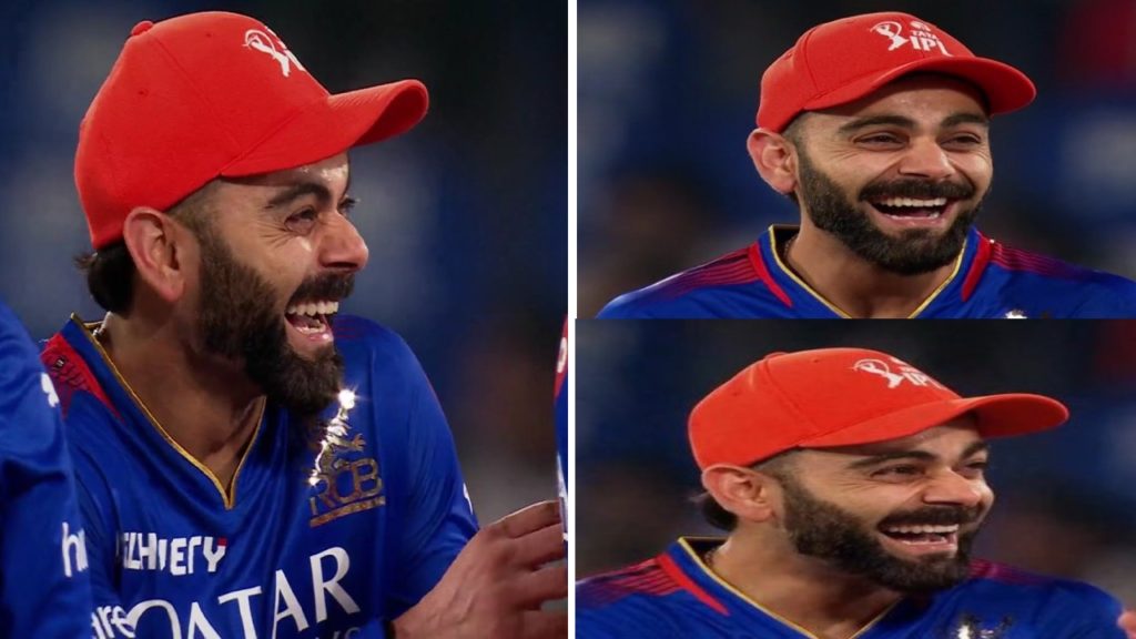 Virat Kohli can't stop laughing after win SRH