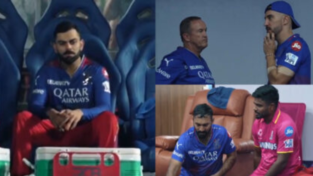 Virat Kohli : రాజస్థాన్పై ఓటమి.. ఒంటరిగా డగౌట్లో కూర్చోన్న కోహ్లి.. బెంగళూరు డ్రెస్సింగ్ రూమ్లో సంజూశాంసన్ Virat Kohli : రాజస్థాన్పై ఓటమి.. ఒంటరిగా డగౌట్లో కూర్చోన్న కోహ్లి.. బెంగళూరు డ్రెస్సింగ్ రూమ్లో సంజూశాంసన్