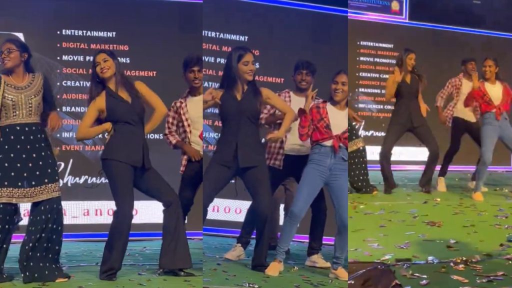 Nabha Natesh Dancing with College Students Video goes viral