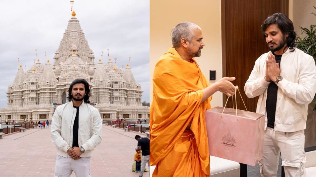 Nikhil Siddhartha visited biggest hindu Temple in America and Posted feeling Blessed