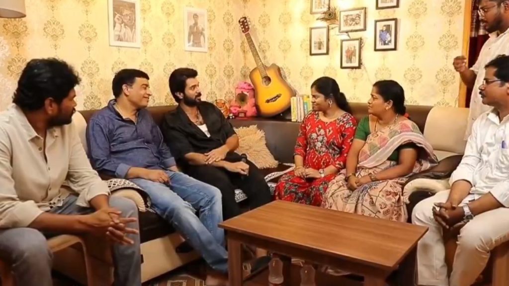 Dil Raju Vijay Deverakonda Family Star Movie Team Meets Physically Challenged Women Who Supports Her Family