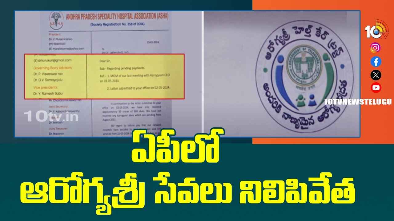 ఏపీలో ఆరోగ్యశ్రీ సేవలు నిలిపివేత..! ఎందుకంటే.. ఏపీలో ఆరోగ్యశ్రీ సేవలు నిలిపివేత..! ఎందుకంటే..