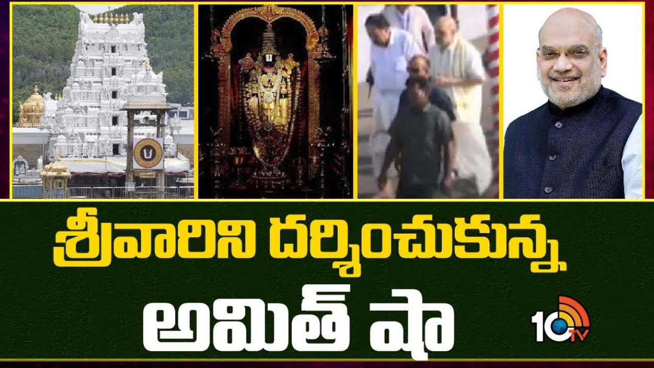 తిరుమల శ్రీవారిని దర్శించుకున్న కేంద్ర హోంమంత్రి అమిత్ షా తిరుమల శ్రీవారిని దర్శించుకున్న కేంద్ర హోంమంత్రి అమిత్ షా