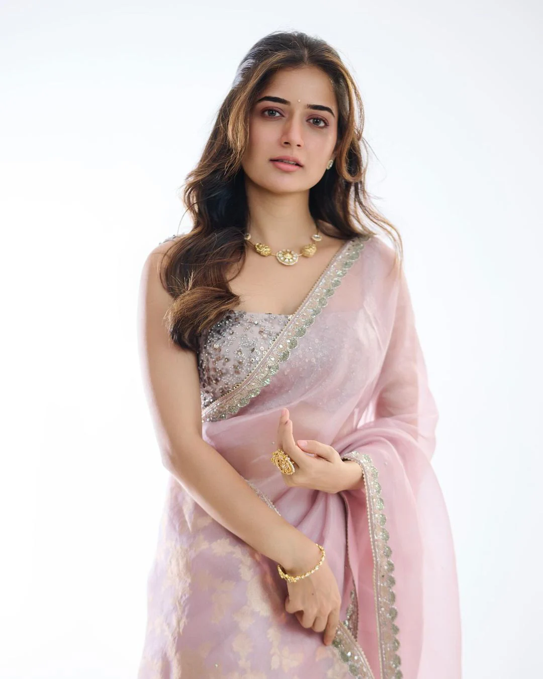 Ashika Ranganath Cute Looks in Saree