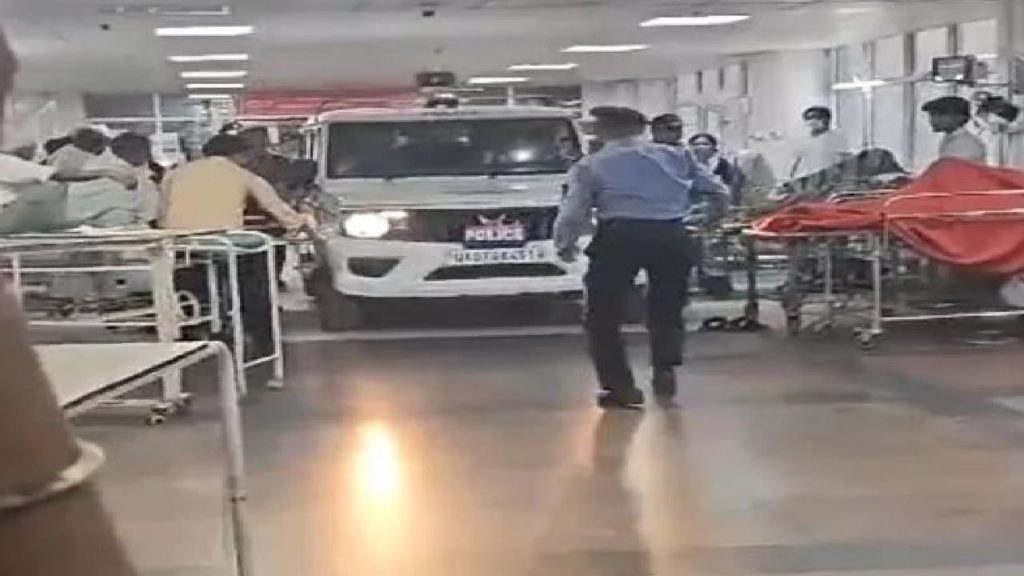 Cops Drive Car Into Hospital Ward