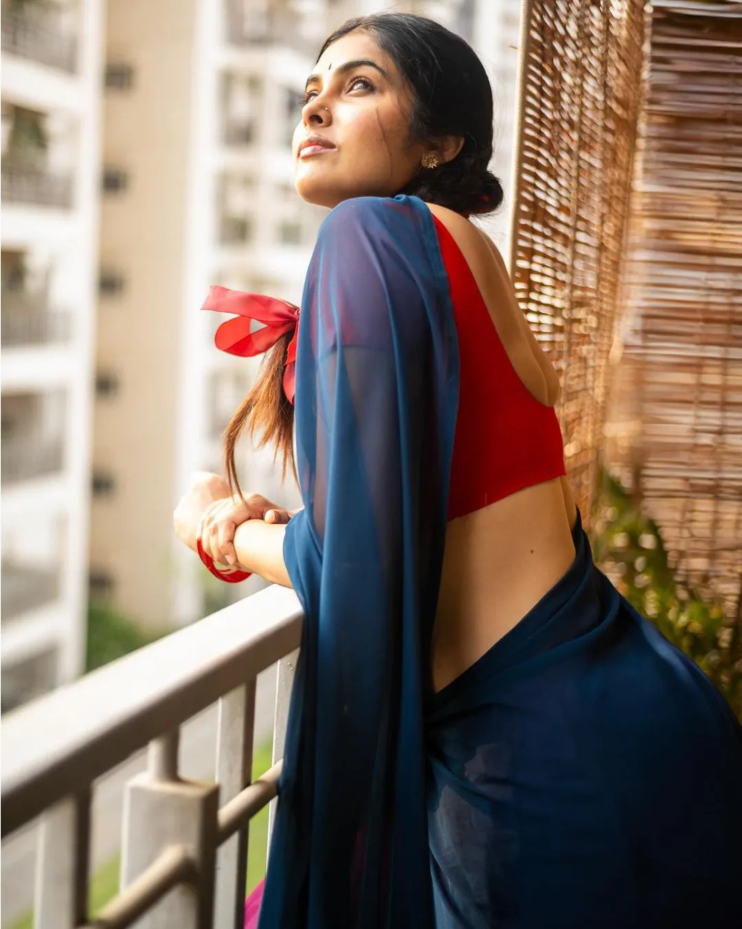 Divi Cute Looks in Half Saree