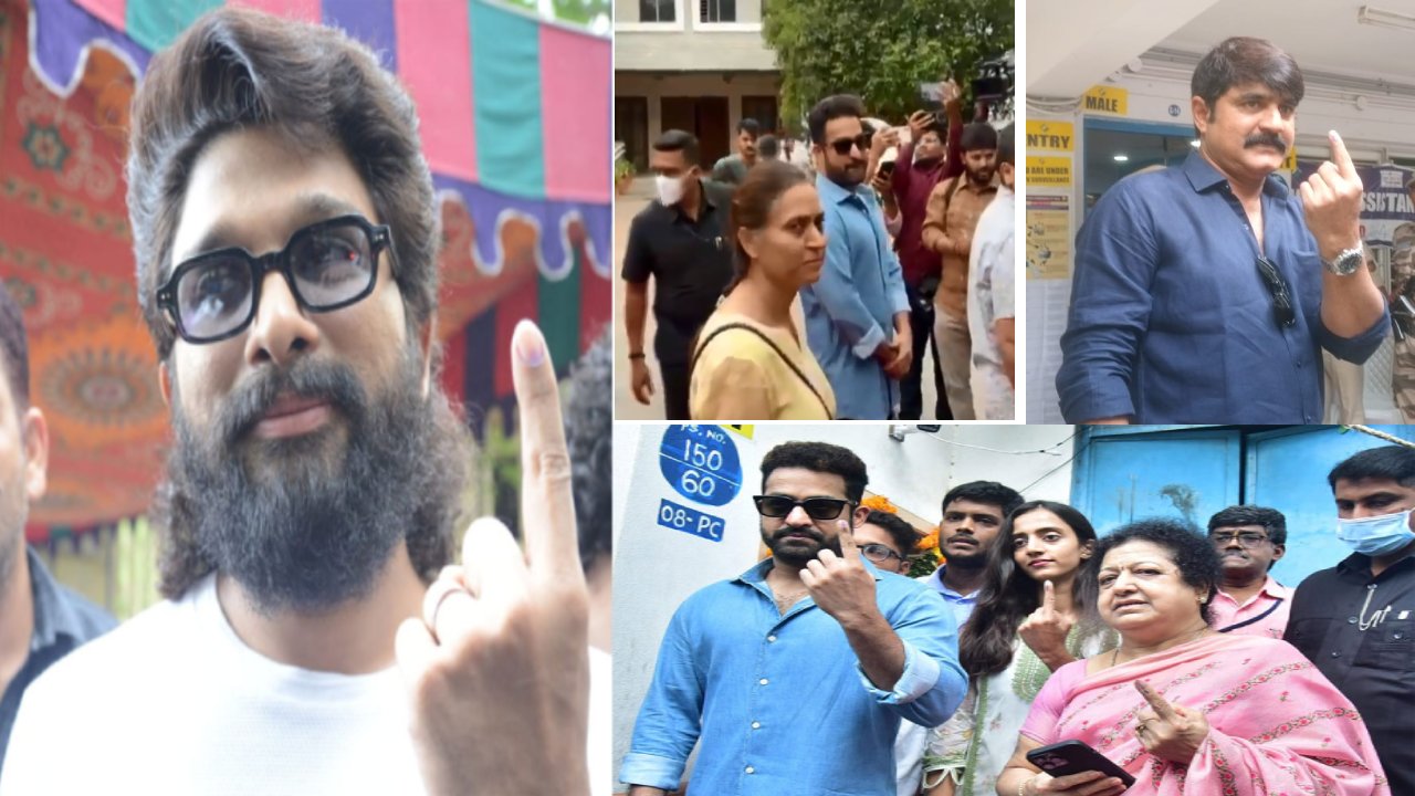 Telangana Lok Sabha Elections : క్యూ లైన్లో నిల్చొని మరీ ఓటు వేసిన ఎన్టీఆర్, అల్లు అర్జున్ Telangana Lok Sabha Elections : క్యూ లైన్లో నిల్చొని మరీ ఓటు వేసిన ఎన్టీఆర్, అల్లు అర్జున్