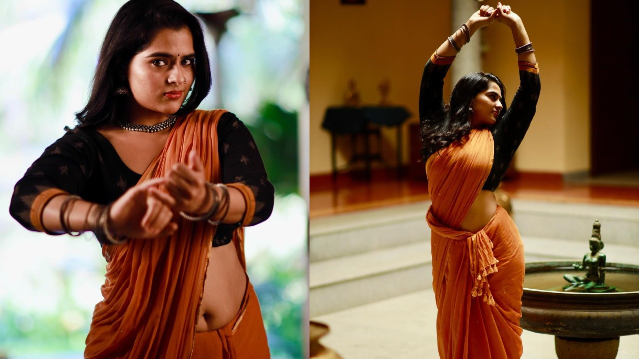 Kavya Kalyanram : నాట్య భంగిమలతో చీరకట్టులో కావ్యా కళ్యాణ్ రామ్ క్యూట్ ఫొటోలు..