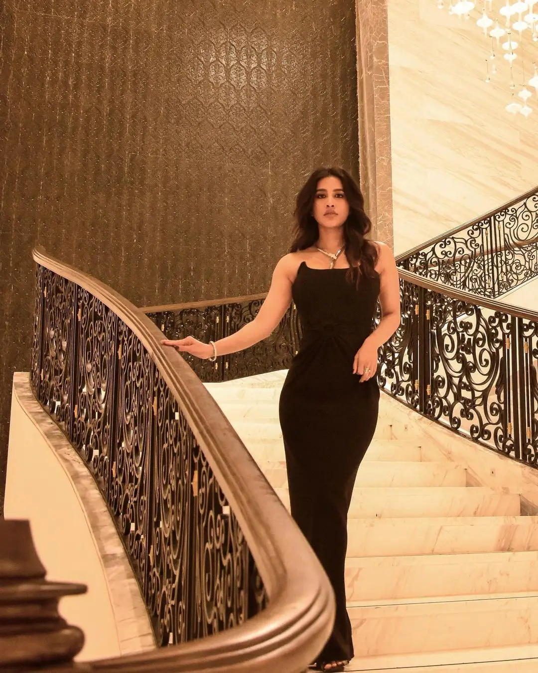 Nabha Natesh Stunning Looks in Black Dress