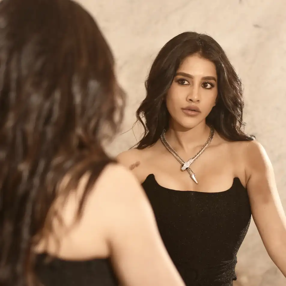 Nabha Natesh Stunning Looks in Black Dress