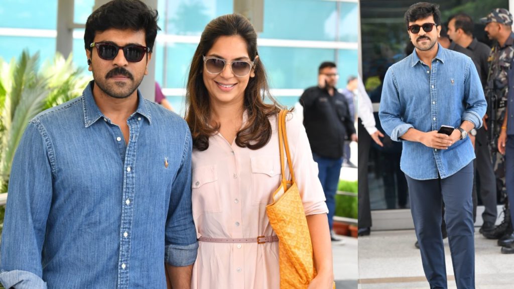 Ram Charan Upasana at Delhi Airport