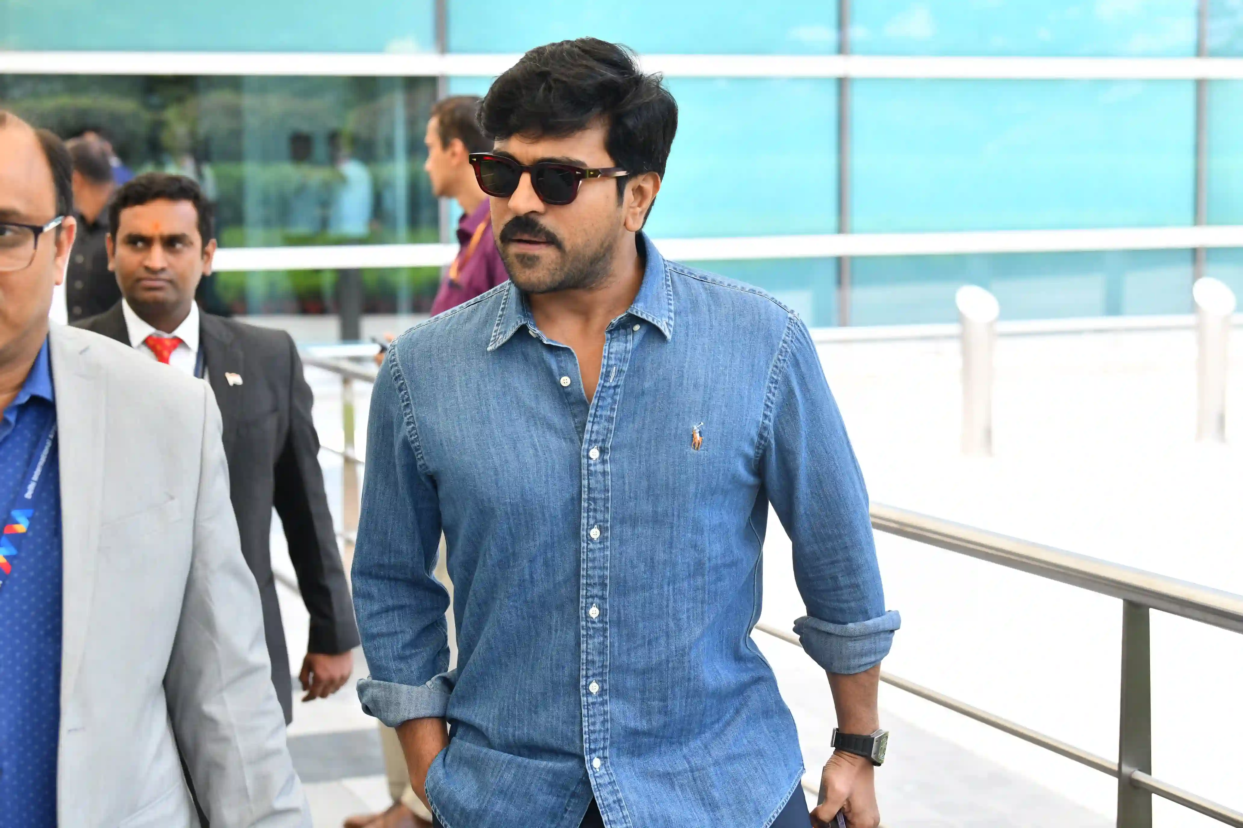 Ram Charan Upasana at Delhi Airport