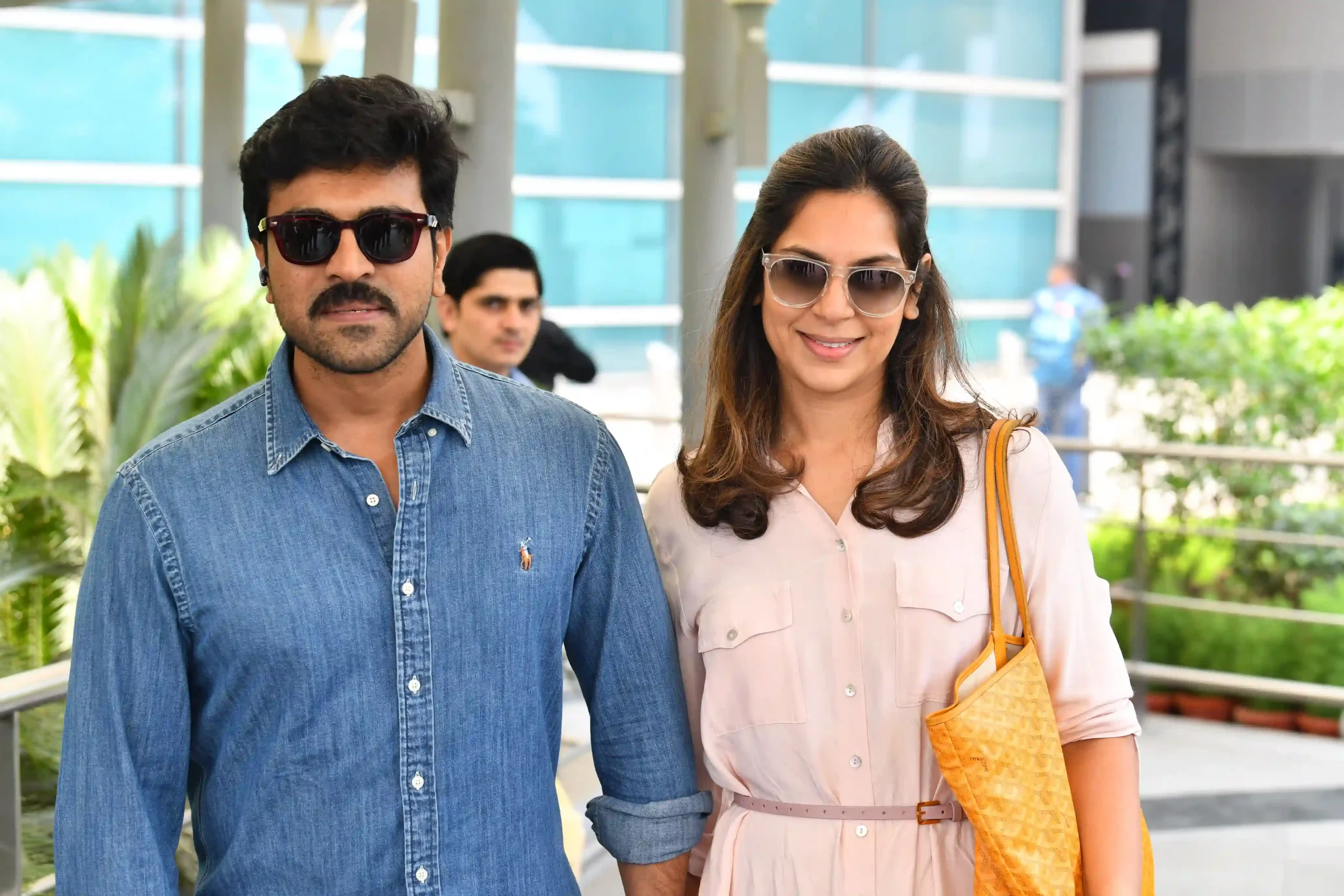 Ram Charan Upasana at Delhi Airport