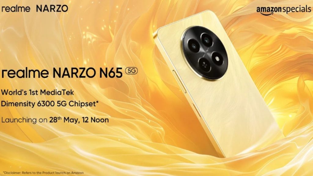 Realme Narzo N65 5G India Launch Set for May 28 to Get MediaTek Dimensity 6300 SoC