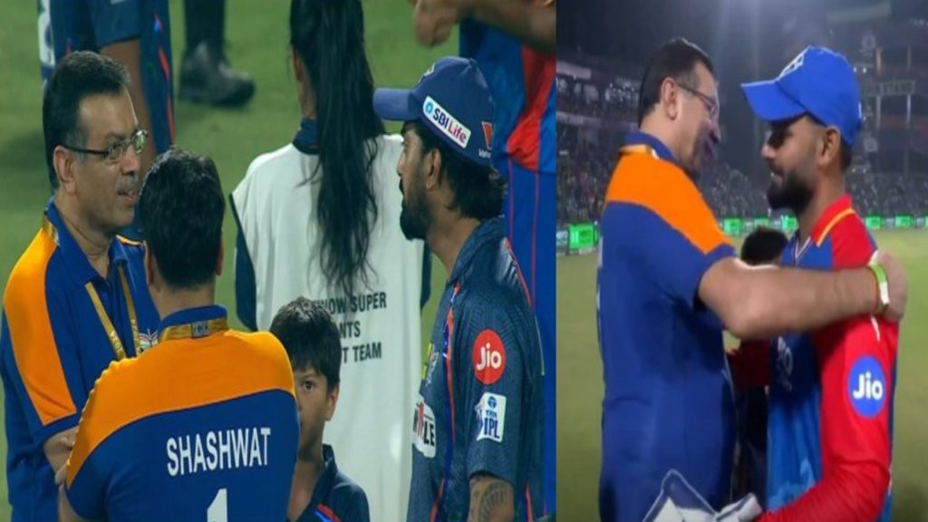 Sanjiv Goenka hug Rishabh Pant but chats again KL Rahul after DC beat LSG