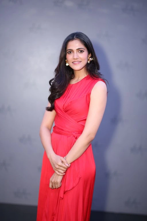 Simran Choudhary Stylish Looks in Red Dress at Love Me Trailer Launch Event