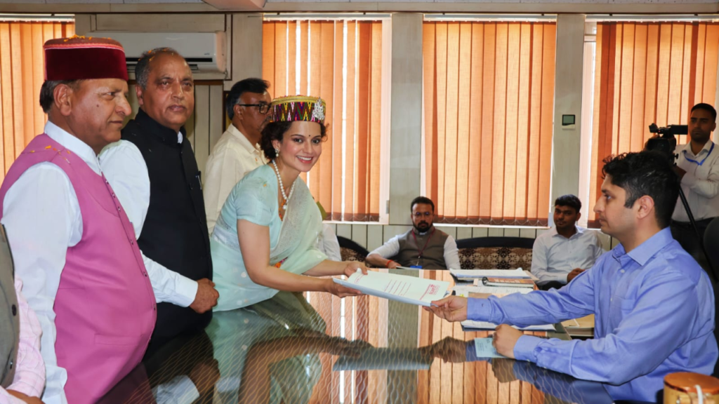 Kangana Ranaut files nomination from Mandi
