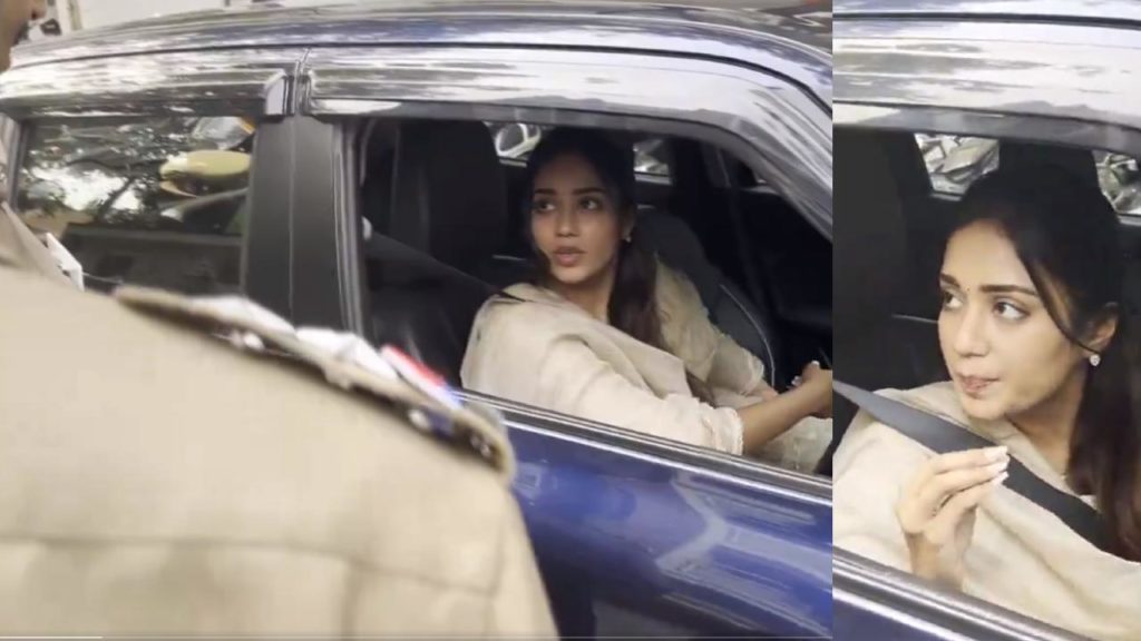 Nivetha Pethuraj Argue with Police regarding her Car Checking Video goes Viral