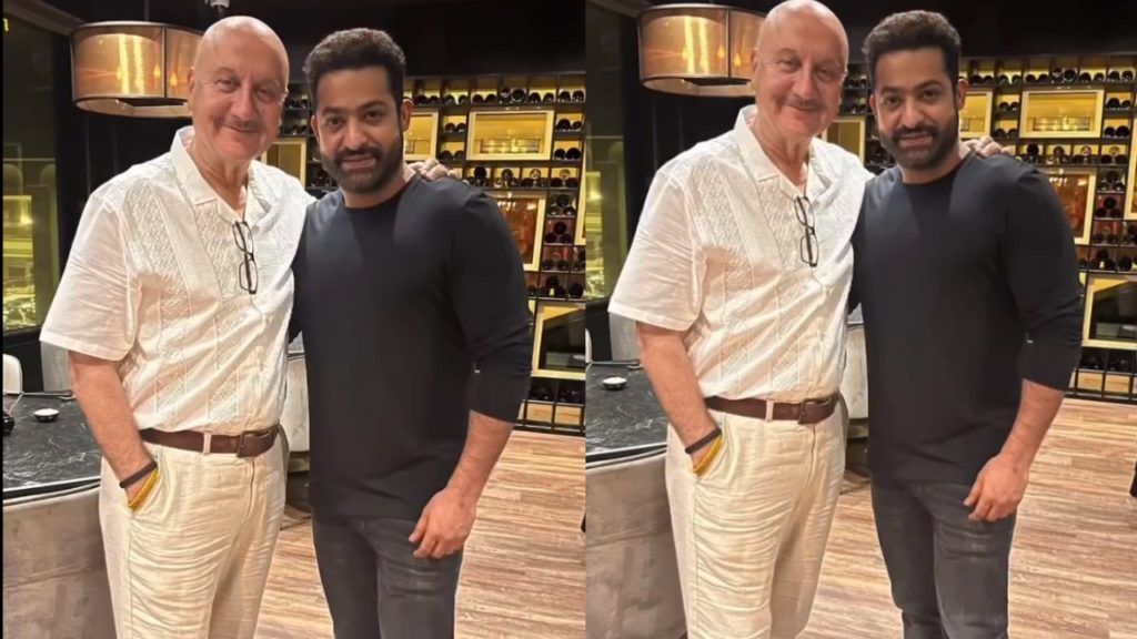Bollywood Star Actor Anupam Kher Shares Photo with Jr NTR Photo goes Viral