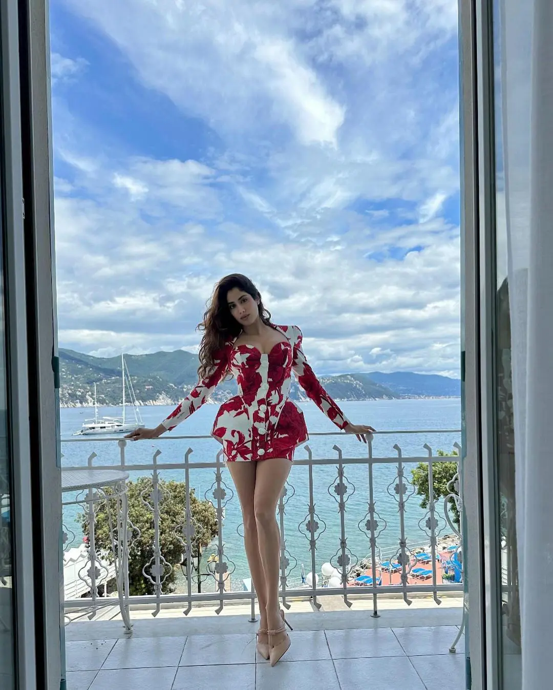 Janhvi Kapoor Stylish Poses in Short Dress